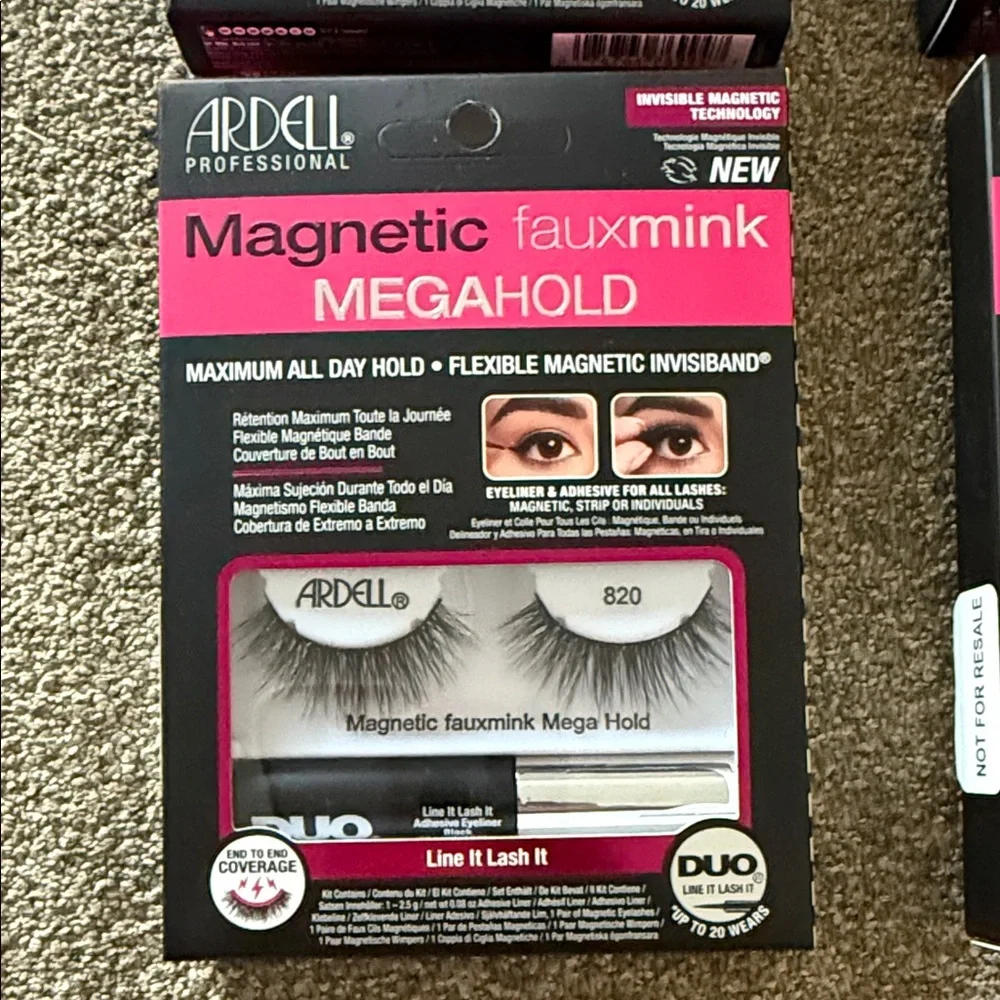 Ardell Magnetic Faux Mink Megahold Lashes - Black 4 units